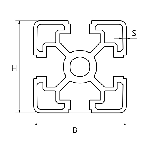 Конструкционный профиль 45x45x2-3